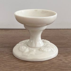 Vintage 80’s 7th Mark Belleek Porcelain Grape & Leaf‎ Candle Holder